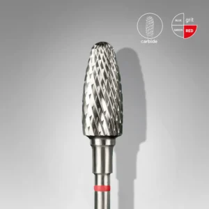 Staleks Εργαλείο τροχού Carbide drill bit, "corn," red, head diameter 6 mm/ working part 14 mm