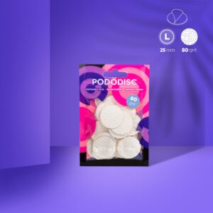 Staleks Pro Ανταλλακτικά Pads PODODISC L 25mm 80 Grit PDF-25-80w – 50 τμχ