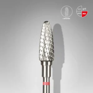 Staleks Εργαλείο τροχού Carbide drill bit, "corn," red, head diameter 5 mm/ working part 13 mm