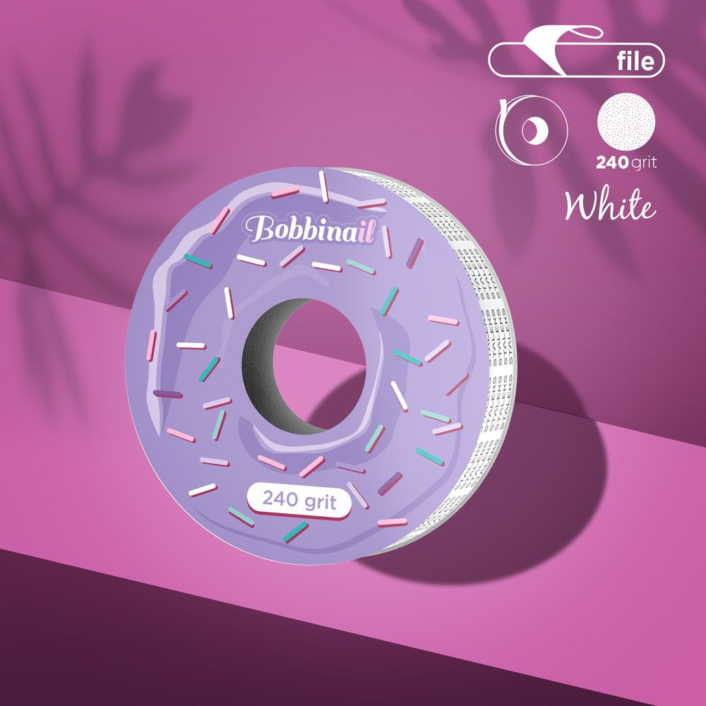 Staleks Αυτοκόλλητες Λίμες Ρολό 7m Donut White 240 Grit ATS-240W